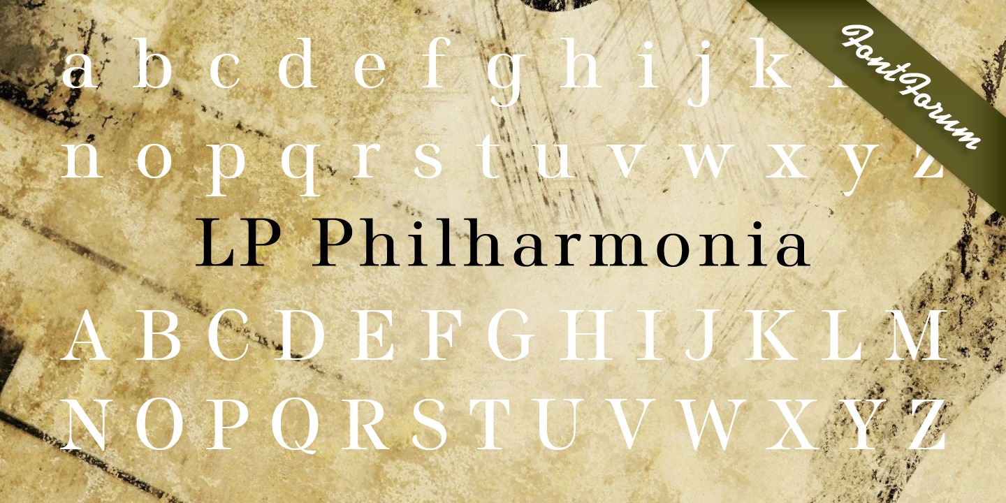 Пример шрифта LP Philharmonia Outline